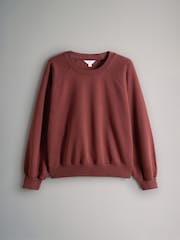 The Set 4 Pack Raglan Sweat Tops Chocolate Brown/Pinks/Cream - Image 2 of 6