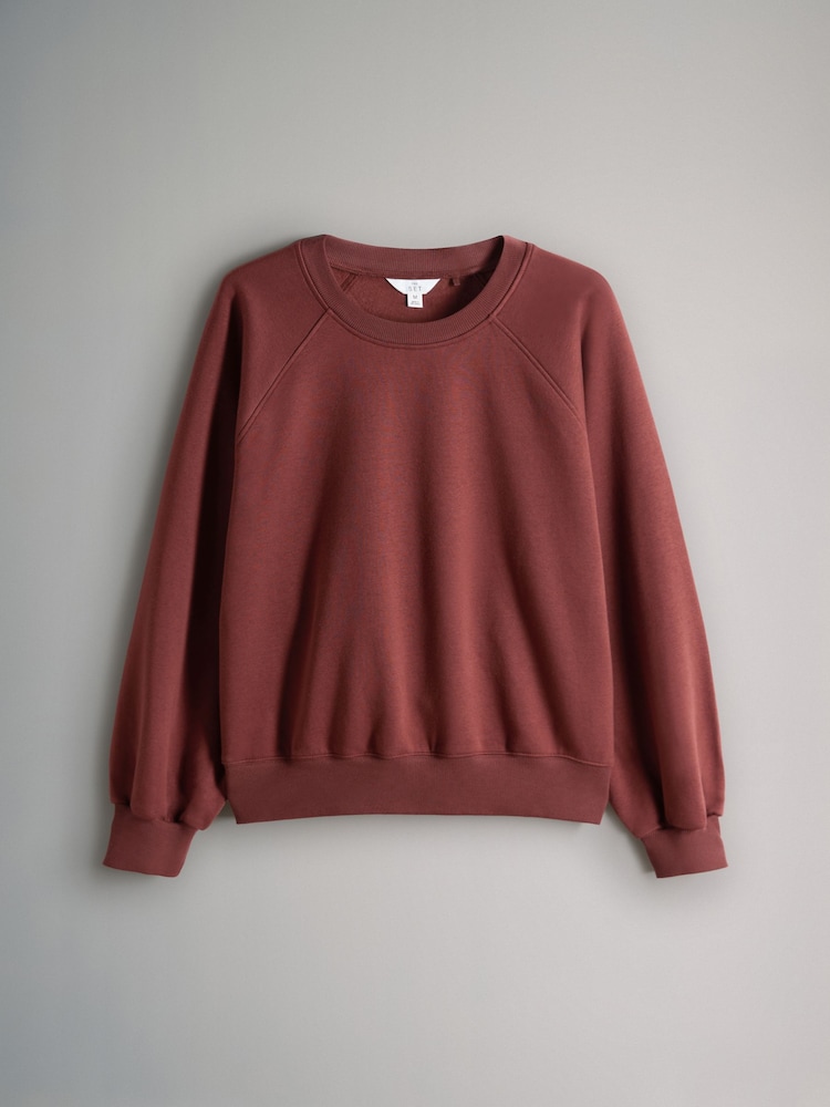 The Set 4 Pack Raglan Sweat Tops Chocolate Brown/Pinks/Cream - Image 2 of 6