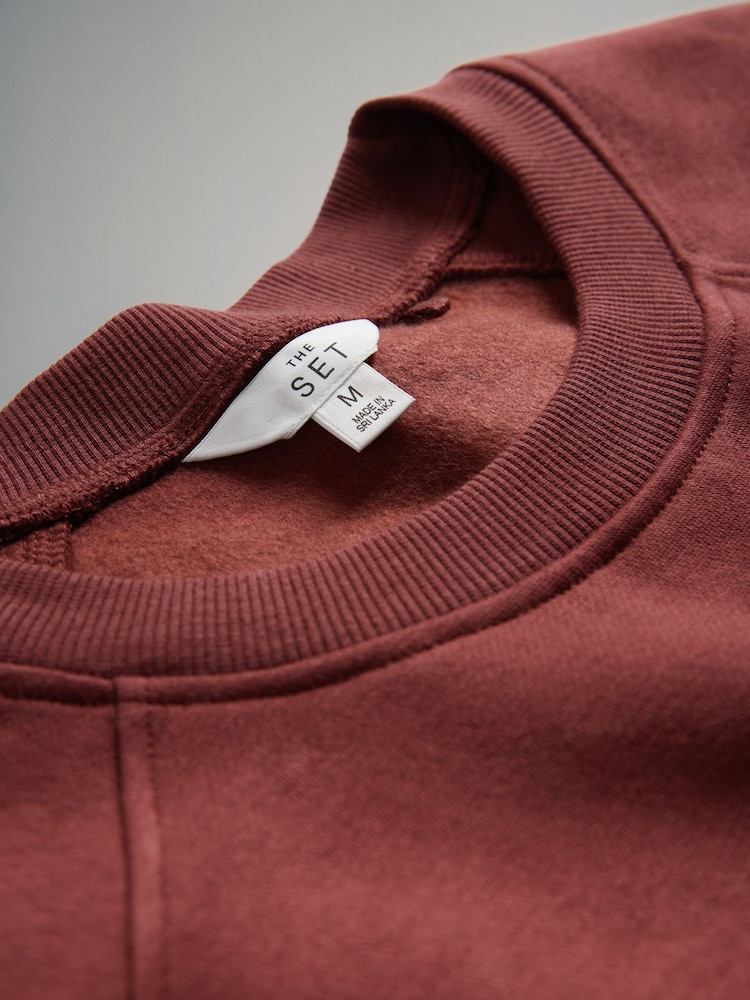 The Set 4 Pack Raglan Sweat Tops Chocolate Brown/Pinks/Cream - Image 6 of 6