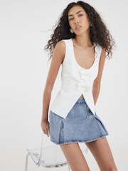 River Island White Bow Top - Image 2 of 4