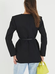 River Island Black 80s Structured Blazer - Image 4 of 4
