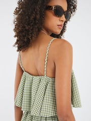 River Island Green Gingham Printed Jumpsuit - Image 3 of 4