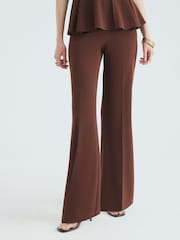 River Island Brown Fit and Flare Trousers - Image 3 of 4