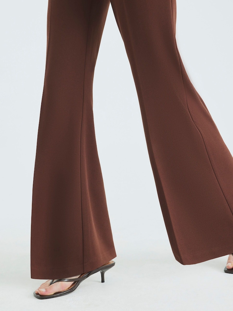 River Island Brown Fit and Flare Trousers - Image 4 of 4