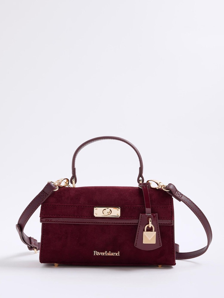 River Island Red Lock Front Tote Bag - Image 1 of 6