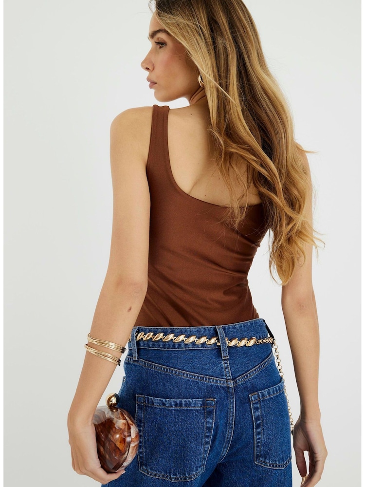 Castanho - Corpos de discoteca River Island Scoop - Imagem 2 de 4