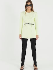 River Island Green Lime 80s Structured Blazer - Image 3 of 4