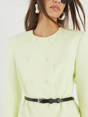River Island Green Lime 80s Structured Blazer - Image 4 of 4