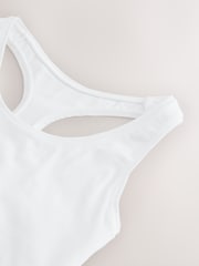 White Ultimate Comfort Cotton Logo Crop Bras 4 Pack - Image 8 of 8