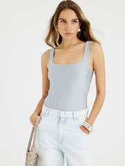 River Island Silver Scoop Disco Bodies - Image 1 of 4