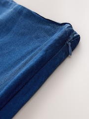 Mid Blue Denim Lightweight Seamed Denim Slip Skirt - Image 6 of 7