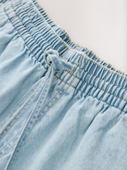 Light Blue Denim Pull On Shorts - Image 8 of 9