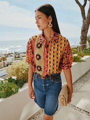 深蓝色 - Bermuda Denim Shorts - 9的图像1｝