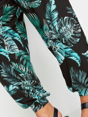 Yours Curve Black Full Length Cuffed Harem Trousers - Image 4 of 5