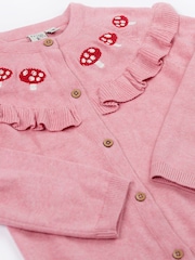 Frugi Pink Romi Ruffle Cardigan - Image 4 of 5