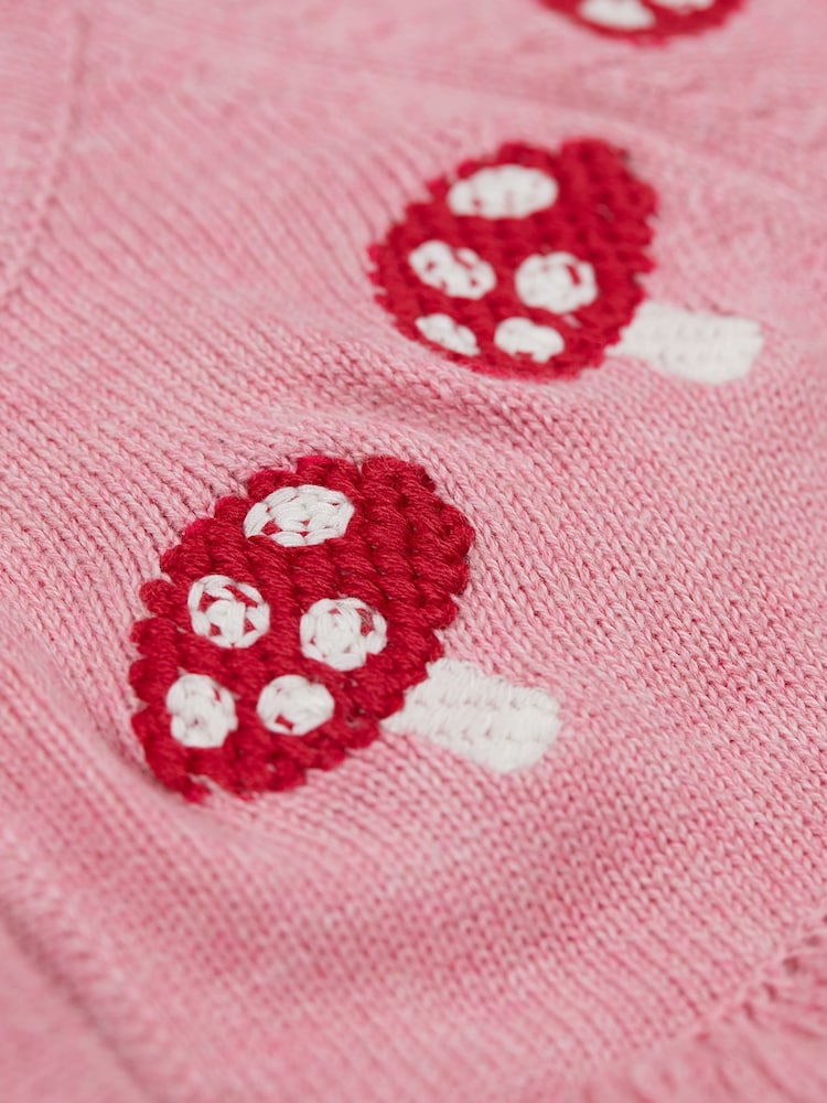 Frugi Pink Romi Ruffle Cardigan - Image 5 of 5
