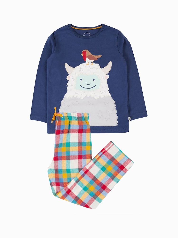 Frugi Blue Caden Check Christmas Pyjamas - Image 1 of 3 Frugi Blue Caden Check Christmas Pyjamas - Image 1 of 3