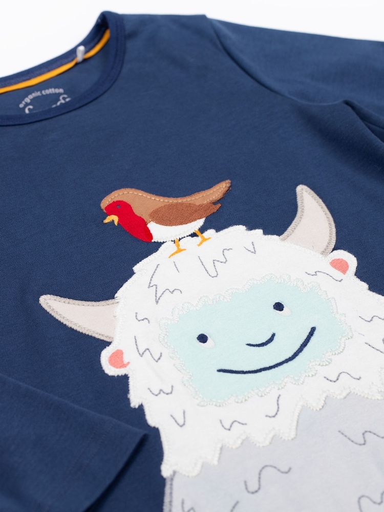 Frugi Blue Caden Check Christmas Pyjamas - Image 2 of 3 Frugi Blue Caden Check Christmas Pyjamas - Image 2 of 3