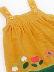 Frugi Yellow Nellie Cord Pinafore Dress - Image 2 of 3