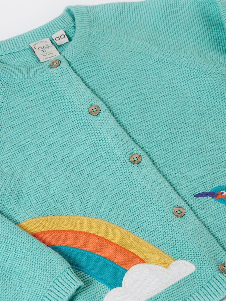 Verde - Frugi Colby Cardigan - Imagen 2 de 3