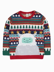 Frugi Blue Christmas Forest Fairisle Jumper - Imagen 1 de 3