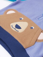 Frugi Blue Hadley Half Zip Hoodie - Image 2 of 3