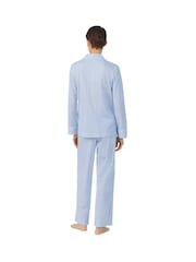 Lauren Ralph Lauren Blue Jersey Long Sleeve Notch Collar Pyjamas Set - Image 2 of 3