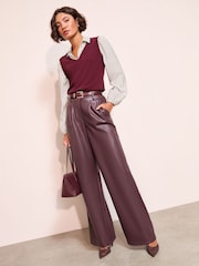 Friends Like These Red Stripe 2 in 1 Poplin Collar Jersey Vest - Image 3 of 4