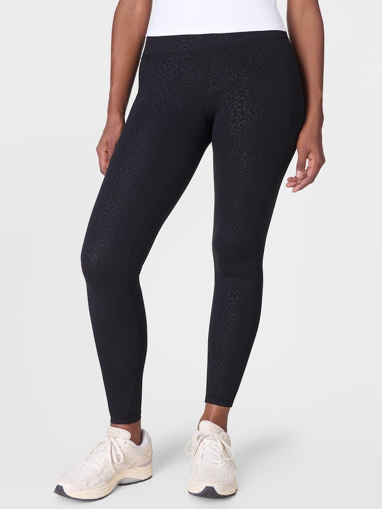 Sweaty Betty Light Black Full Length All Day 7/8 Embossed Leggings - Image 1 of 9