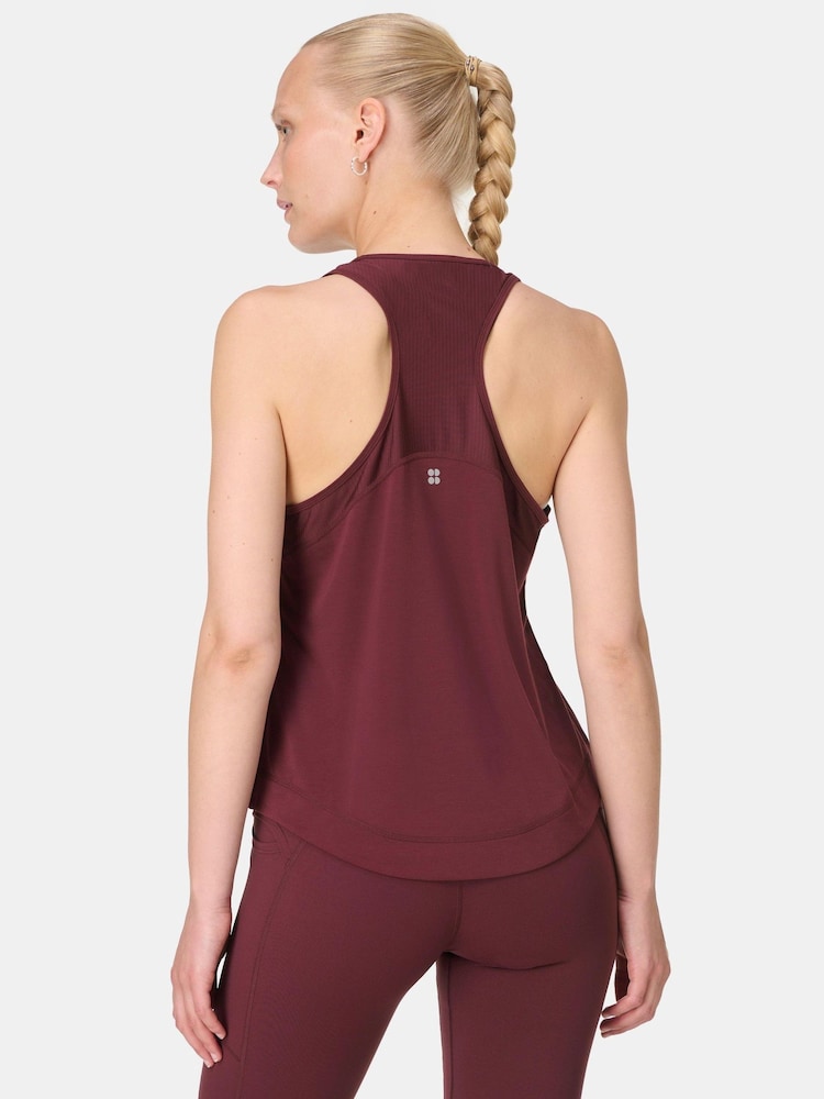 Sweaty Betty Red Breathe Easy Mesh Run Tank Top - Image 2 of 7