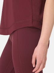 Sweaty Betty Red Breathe Easy Mesh Run Tank Top - Image 6 of 7