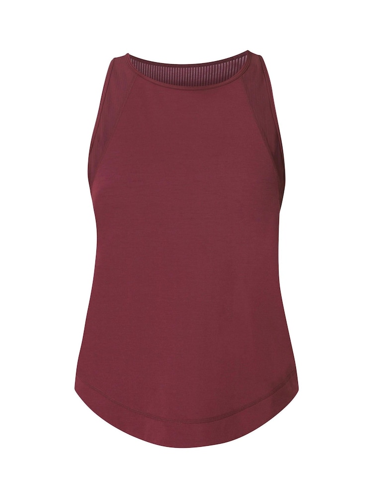 Sweaty Betty Red Breathe Easy Mesh Run Tank Top - Image 7 of 7