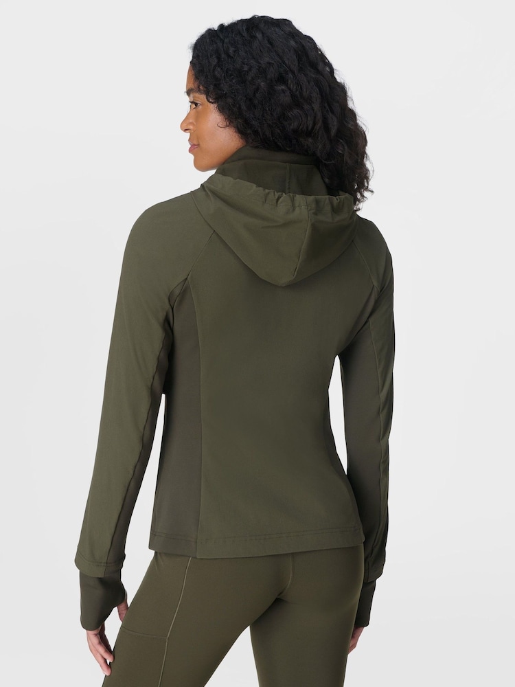 Sweaty Betty Green Pro Run Water Resistant Run Jacket - Image 2 of 8