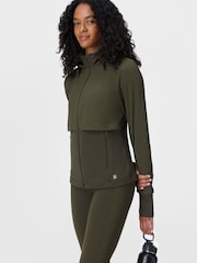 Sweaty Betty Green Pro Run Water Resistant Run Jacket - Image 6 of 8