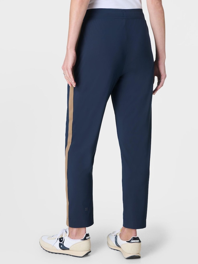 Sweaty Betty Blue 25 inch inside seam Explorer Side Stripe 25 Inch Trousers - Image 2 of 7
