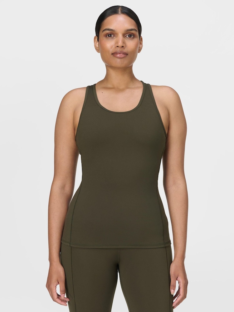 Verde - Sweaty Betty Power Medium Impact Gym Vest - Imagen 1 de 7