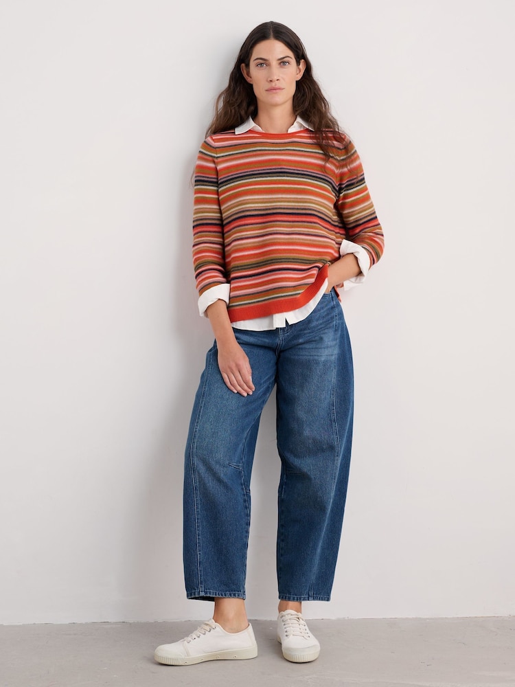 Seasalt Cornwall Orange Makers Cotton Jumper - Image 1 of 5
