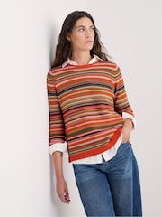 Seasalt Cornwall Orange Makers Cotton Jumper - Image 2 of 5