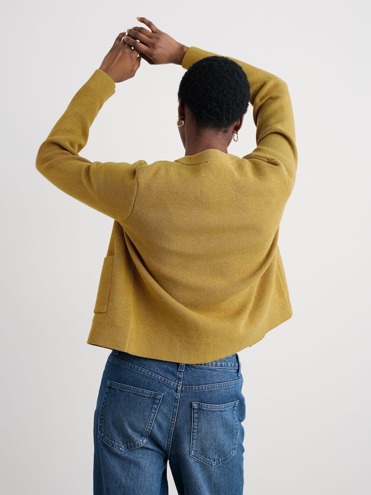 Seasalt Cornwall Yellow Rock Lily Knitted Jacket - Image 2 of 5