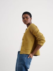 Seasalt Cornwall Yellow Rock Lily Knitted Jacket - Image 3 of 5
