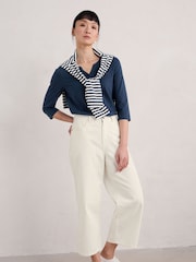 Seasalt Cornwall Blue Carlyon Top Cotton Jersey - Image 1 of 5