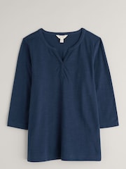 Seasalt Cornwall Blue Carlyon Top Cotton Jersey - Image 4 of 5