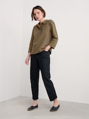 Seasalt Cornwall Brown Oak Leaf Denim Shirt - Image 2 of 5