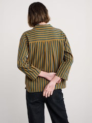 Seasalt Cornwall Brown Oak Leaf Denim Shirt - Image 3 of 5
