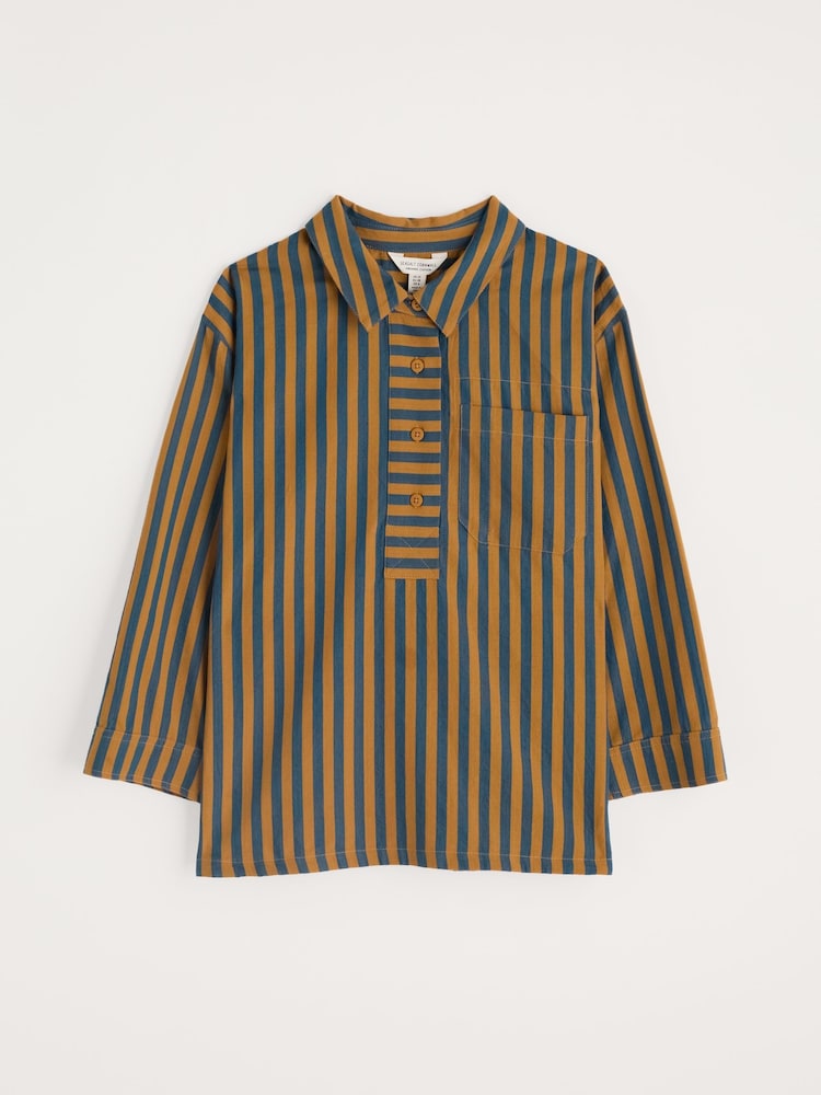 Seasalt Cornwall Brown Oak Leaf Denim Shirt - Image 5 of 5