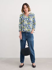 Seasalt Cornwall Green 3/4 Kellow Top - Image 1 of 5