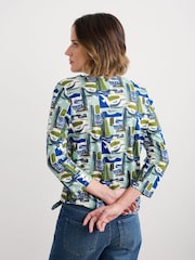 Seasalt Cornwall Green 3/4 Kellow Top - Image 2 of 5