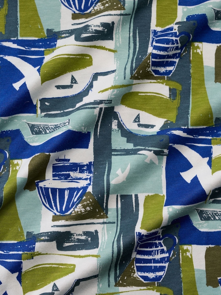 Seasalt Cornwall Green 3/4 Kellow Top - Image 5 of 5