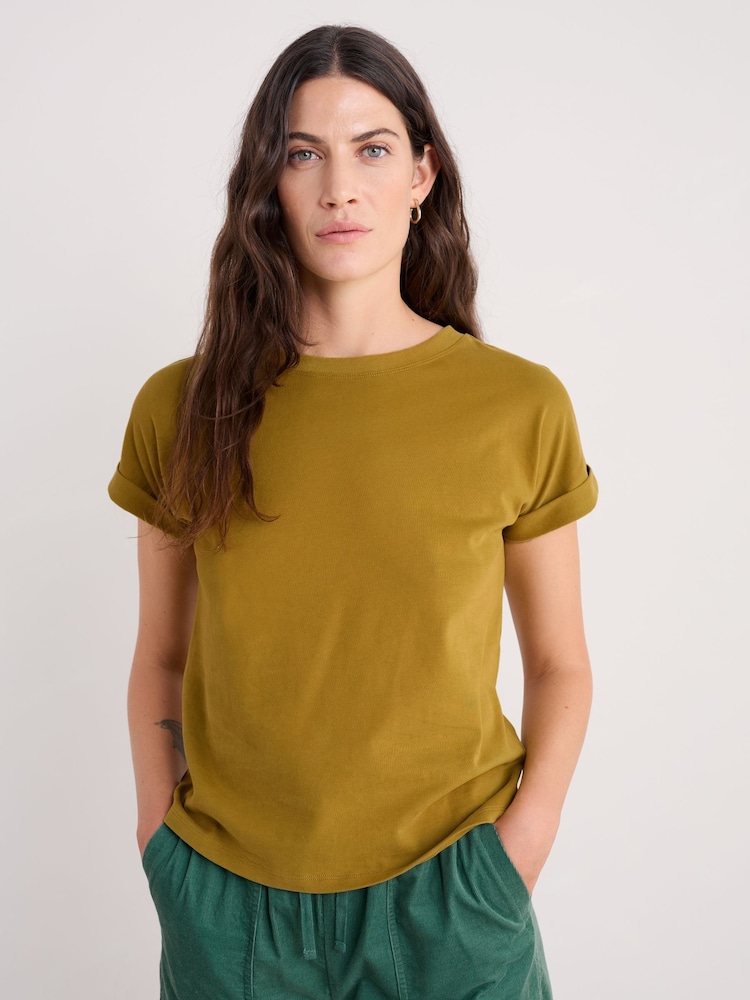 Seasalt Cornwall Yellow Porthzennor T-Shirt - Image 1 of 5 Seasalt Cornwall Yellow Porthzennor T-Shirt - Image 1 of 5