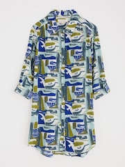 Seasalt Cornwall Green Wren Flutter Longline Shirt - Image 4 of 5